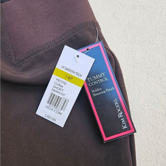 Kim Rogers Tummy Control Brown Dress Pants Size 14 - Picture 7 of 10